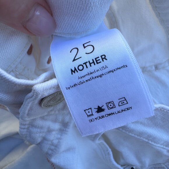 MOTHER Jeans Insider Crop Step Fray Stripe High Waist Cut Off Flare - 25 - Picture 8 of 13